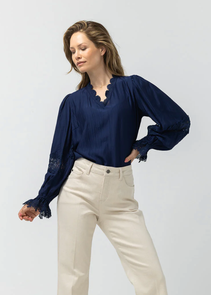 Label Dot Aicha Blouse | Donker blauw