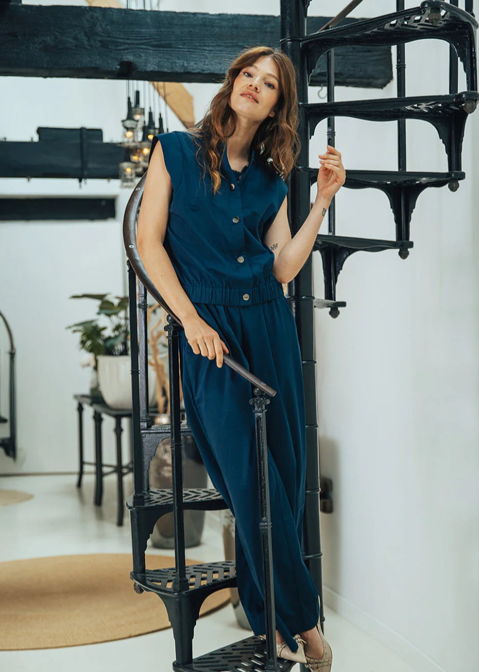 Label Dot Isa Gilet | Donker blauw