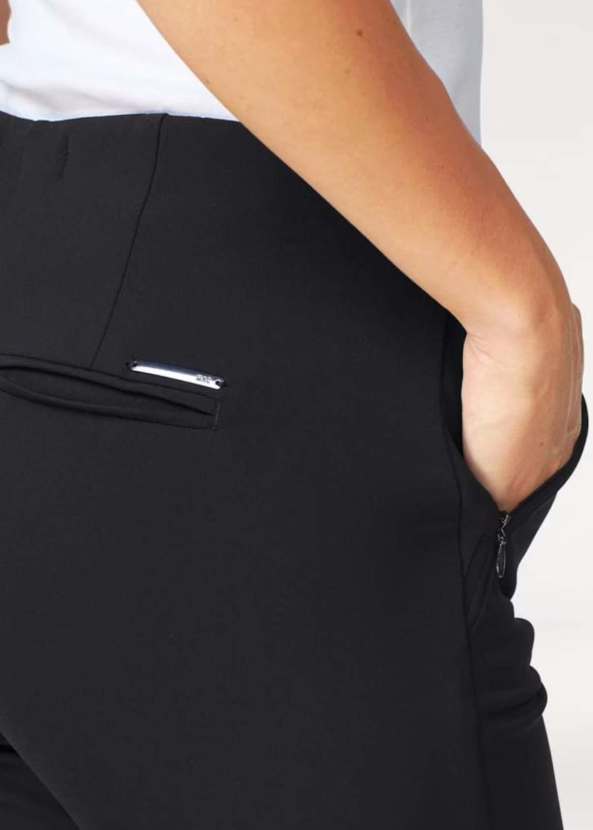 Mac Slimfit Broek 'Anna' in Zwart