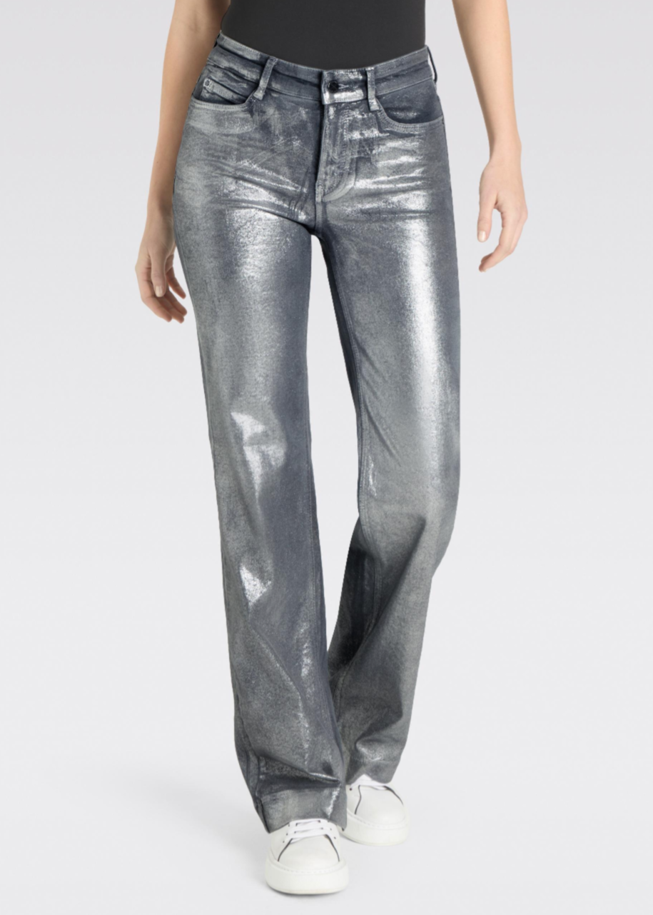Mac Jeans Dream Wide Authentic Wijde shaping jeans met glam coating