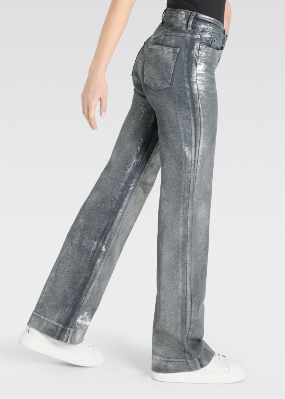 Mac Jeans Dream Wide Authentic Wijde shaping jeans met glam coating