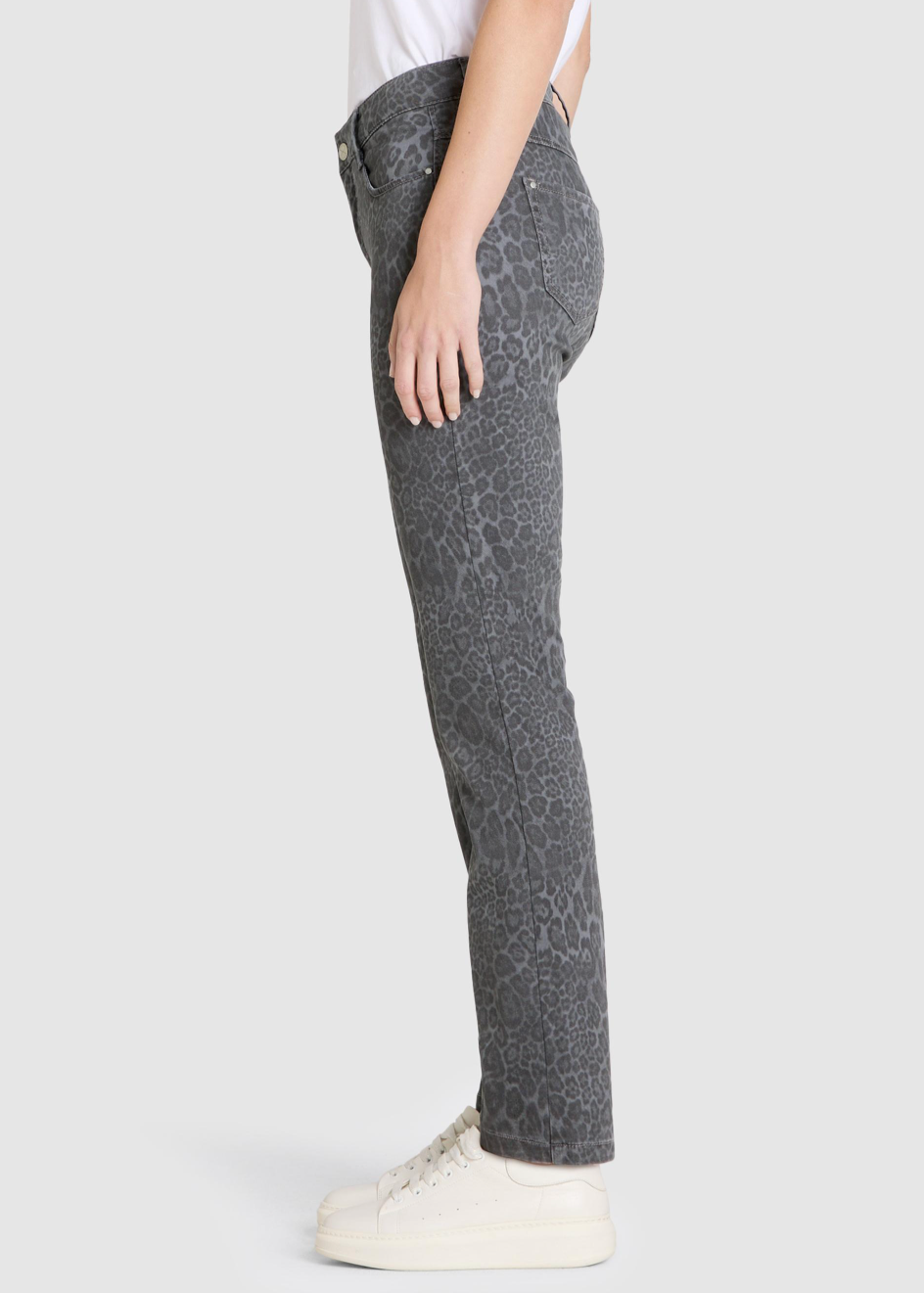 Mac Jeans Dream Figuurvormende hyperstretch jeans met luipaardpatroon