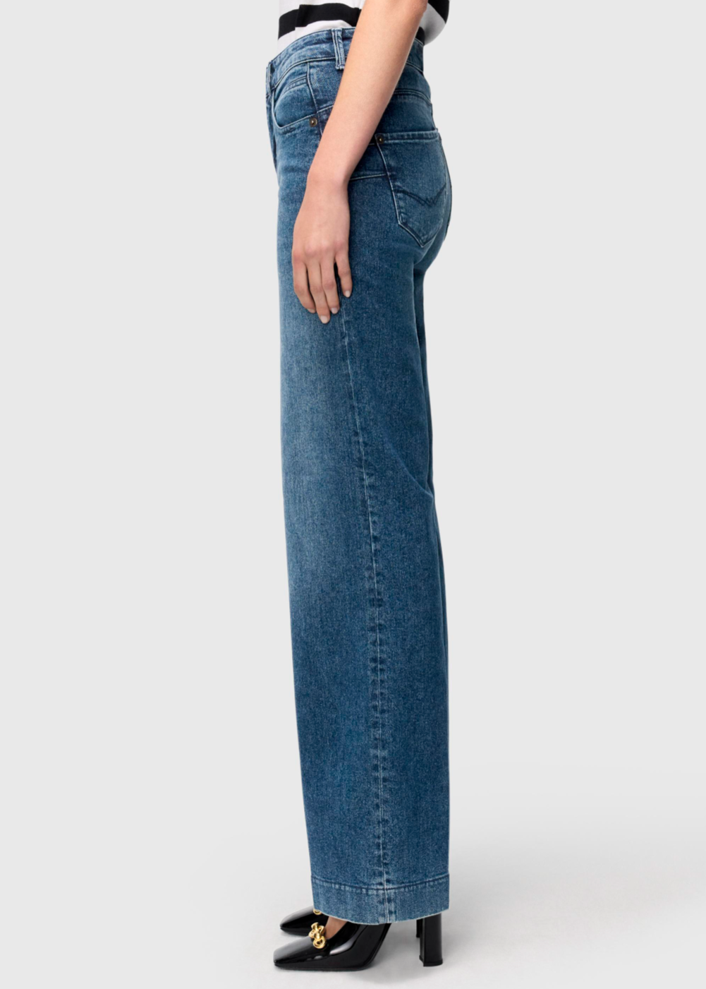 Mac Jeans Palazzo Extra wijde palazzo jeans met naaddetails