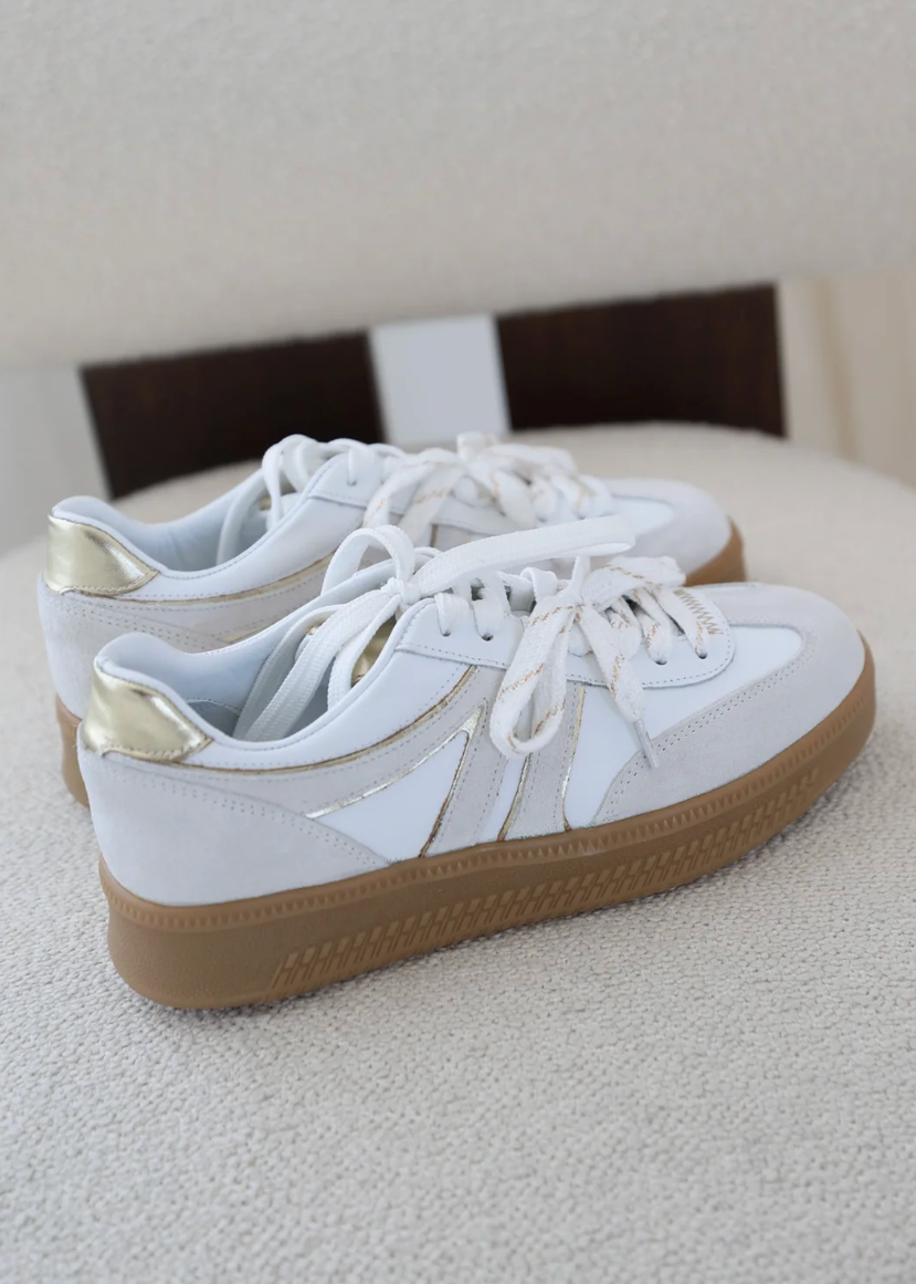 Babouche Jilly | Sneaker Wit/Wit/Goud