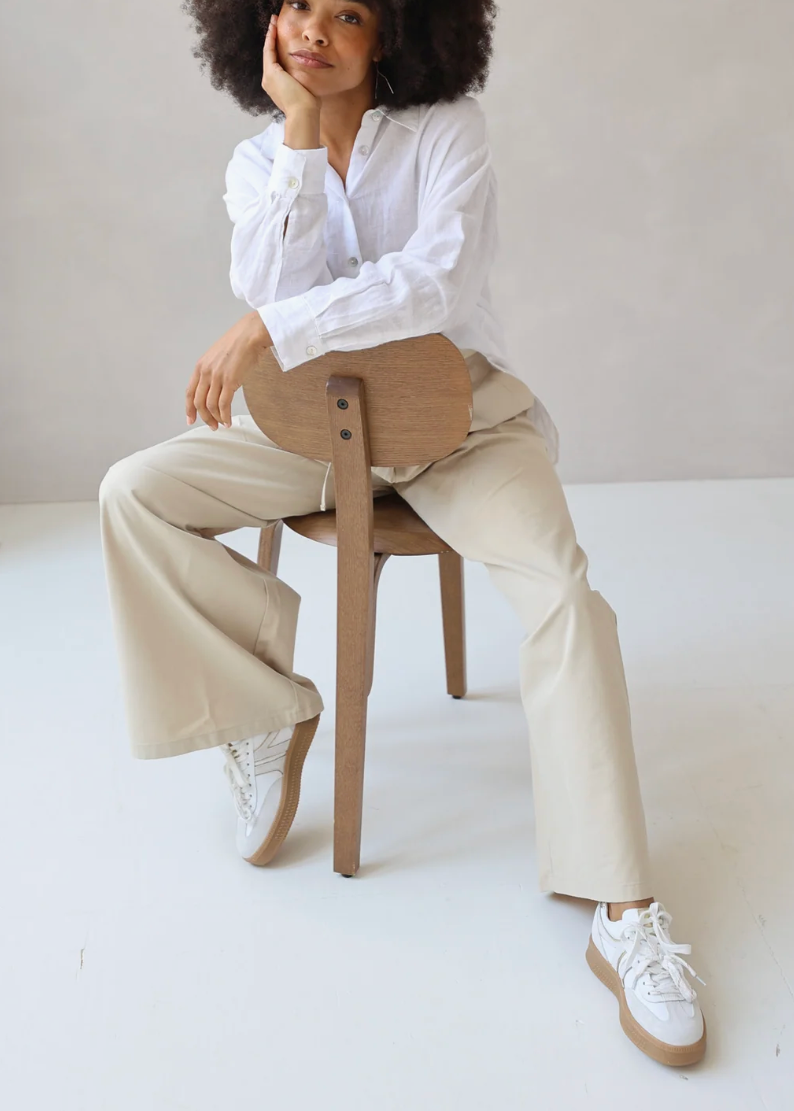 Babouche Jilly | Sneaker Wit/Wit/Goud