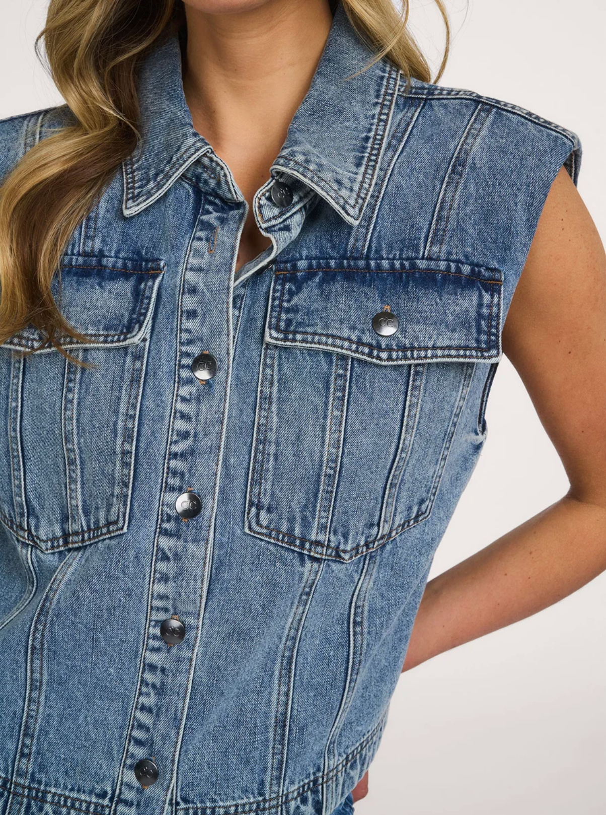 Co'Couture Denice, denim gilet