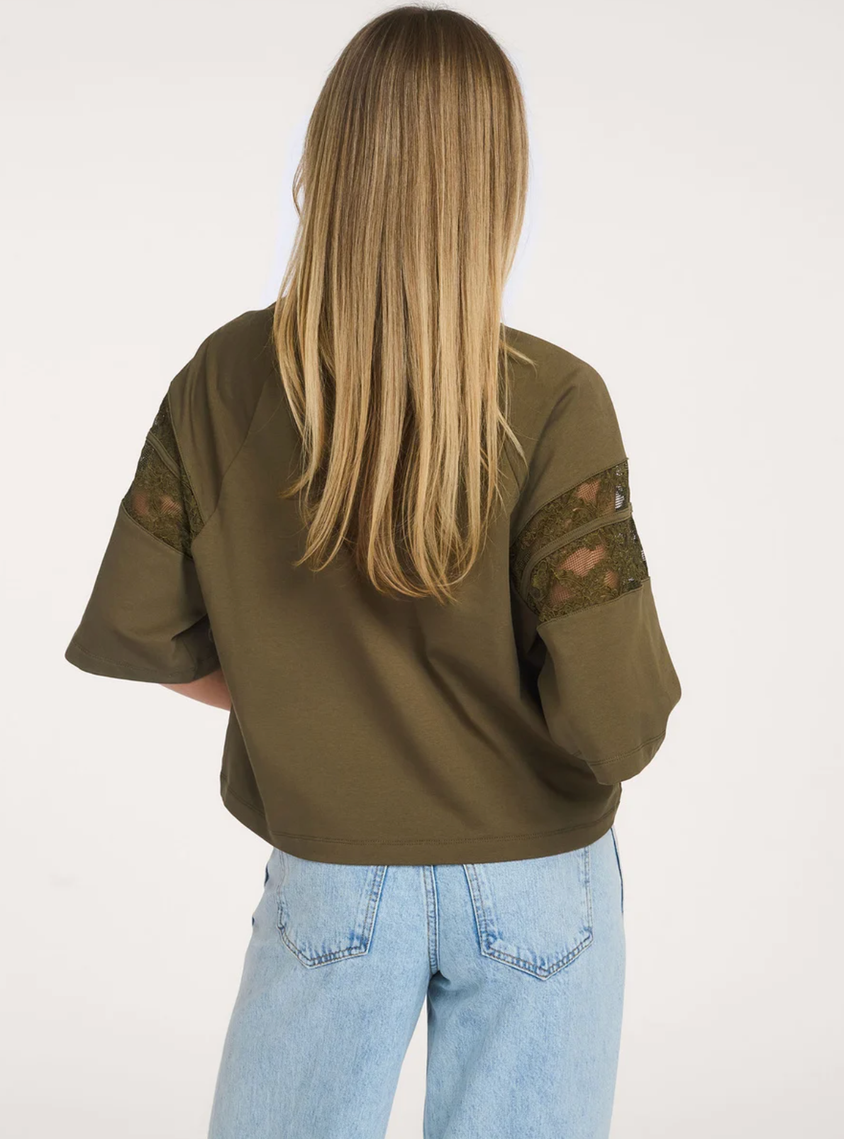 Co'Couture Ely, katoenen t-shirt met kant