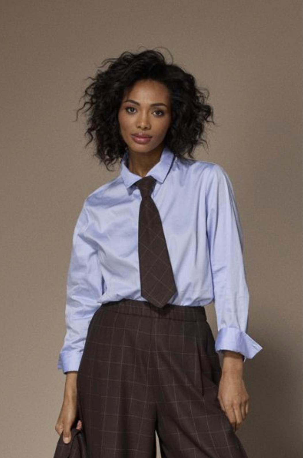 Lalotti Patty katoenen blouse - Light blue Regular