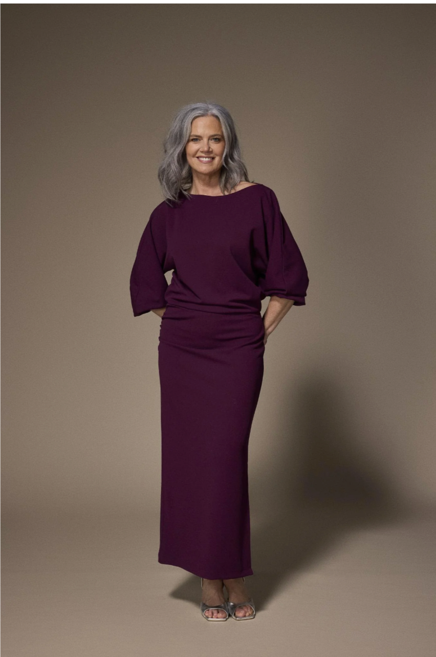 Lalotti Eleonor elegante maxi jurk - Plume