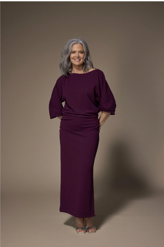 Lalotti Eleonor elegante maxi jurk - Plume