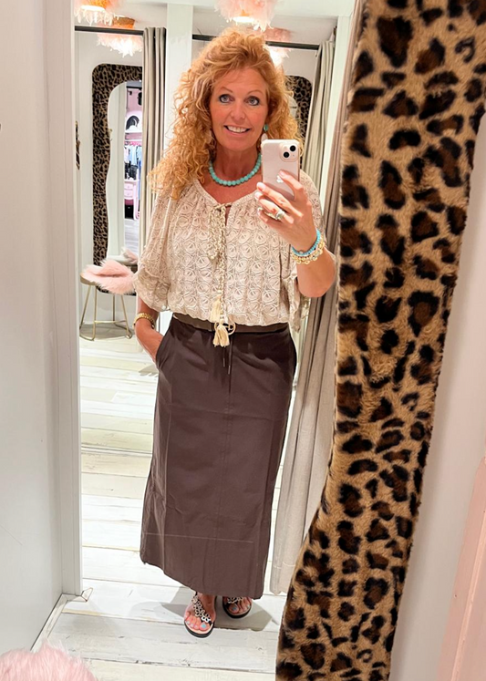 Co'Couture MariaCC Skirt mocca 253-34210