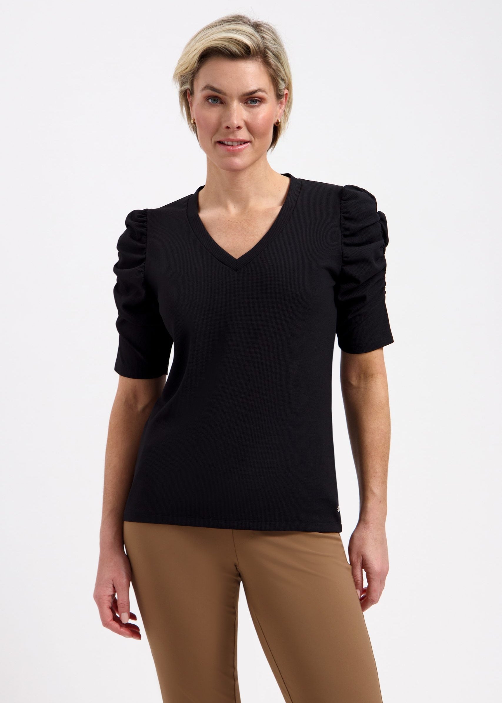 Lady Day – Tigger Travelstof Top – Black