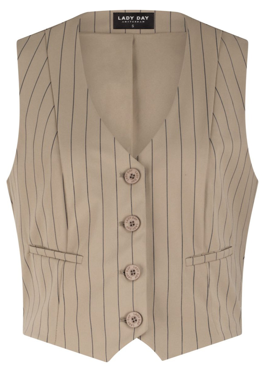 Lady Day &nbsp;– Vivienne Gilet – Kaitlyn stripe