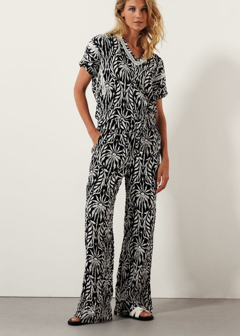 Tramontana Trousers Black And White Paradise