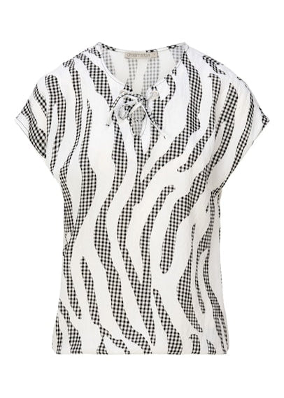 Dreamstar Z25 211 Daphne - blousetop PEPITA zwart/wit