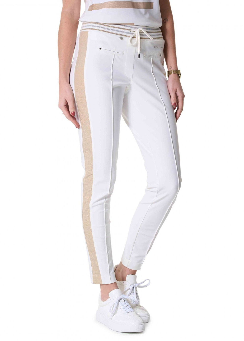 Zip73 Pants board off-white/gold