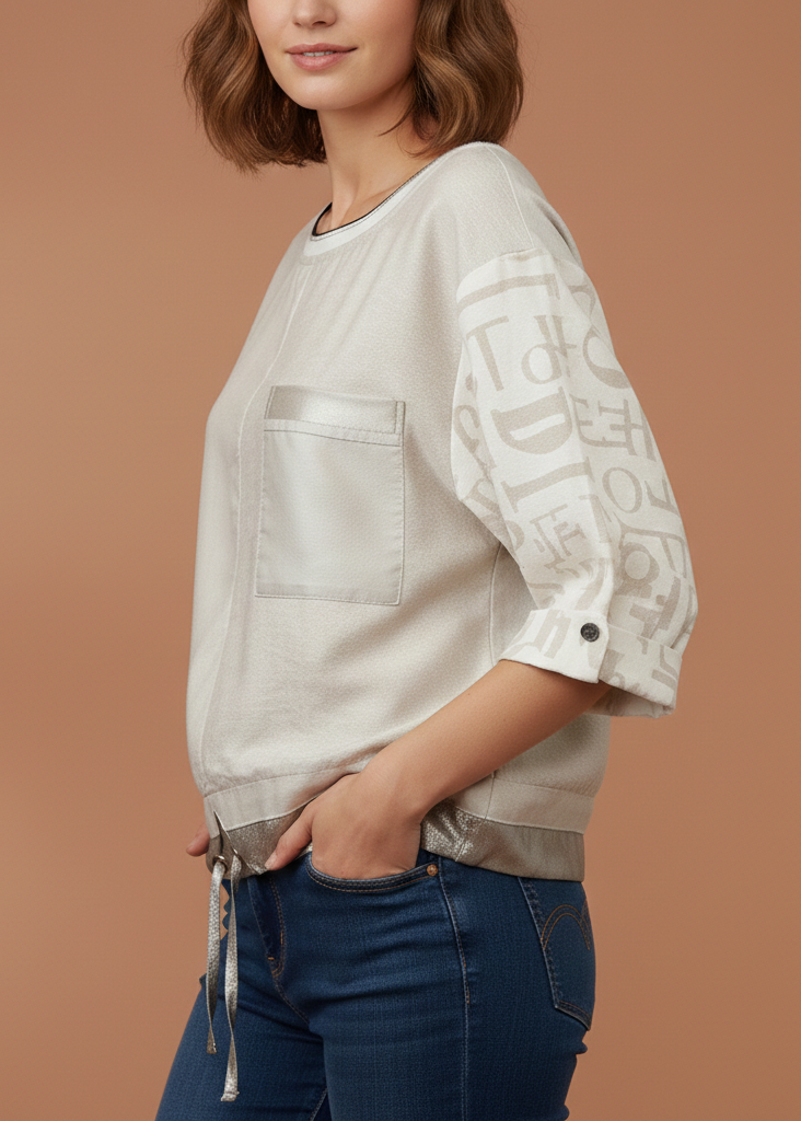 Zip73 Sweater Mix Fabric Letters