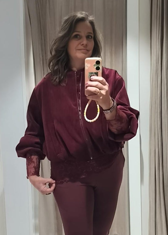 Amelie&amp;Amelie bomber jacket bordeaux