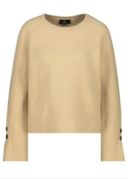 Monari Langarm-Pullover mit Knopfdetail, 1/1 Arm