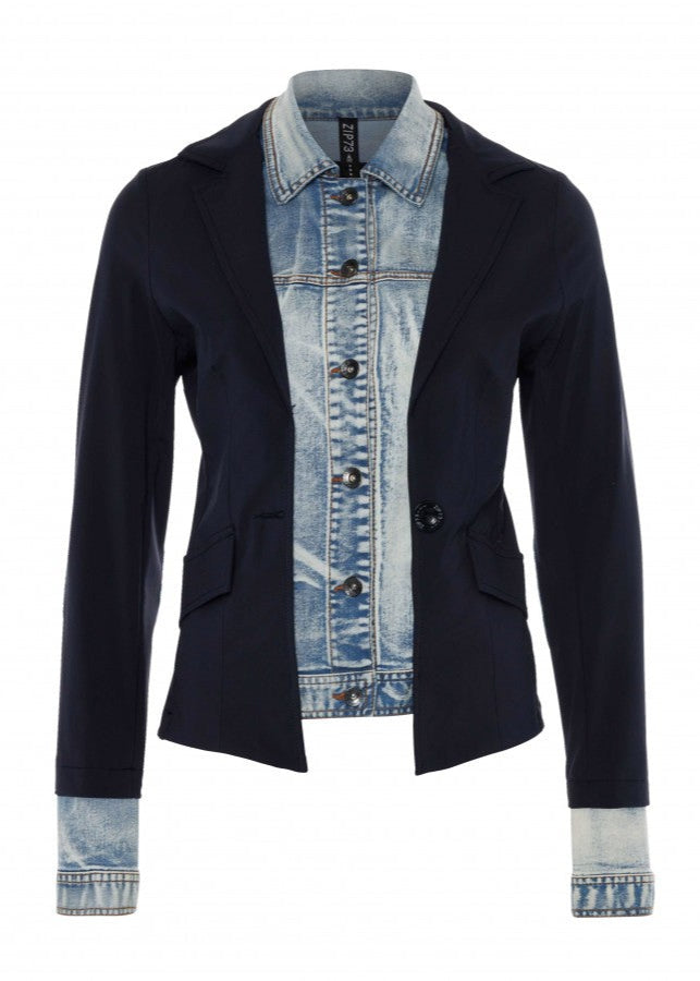 Zip73 Blazer Denim Insert Blue