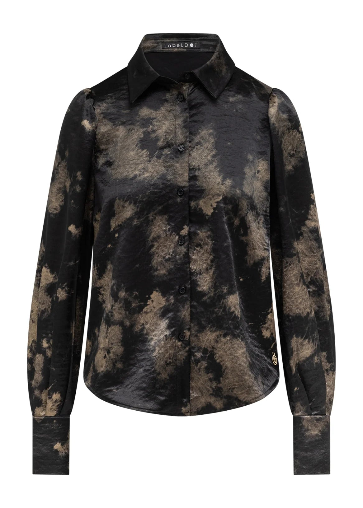 Label Dot blouse Anthea | Goud / zwart