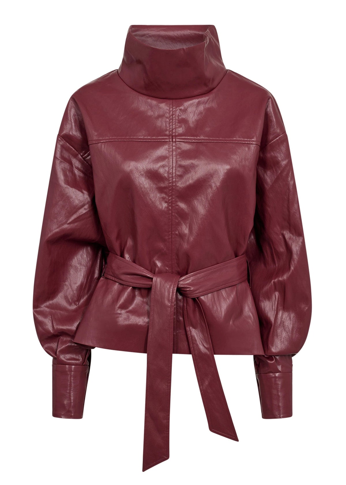 Co'couture 500322 GittCC Funnel Neck Blouse Berry red