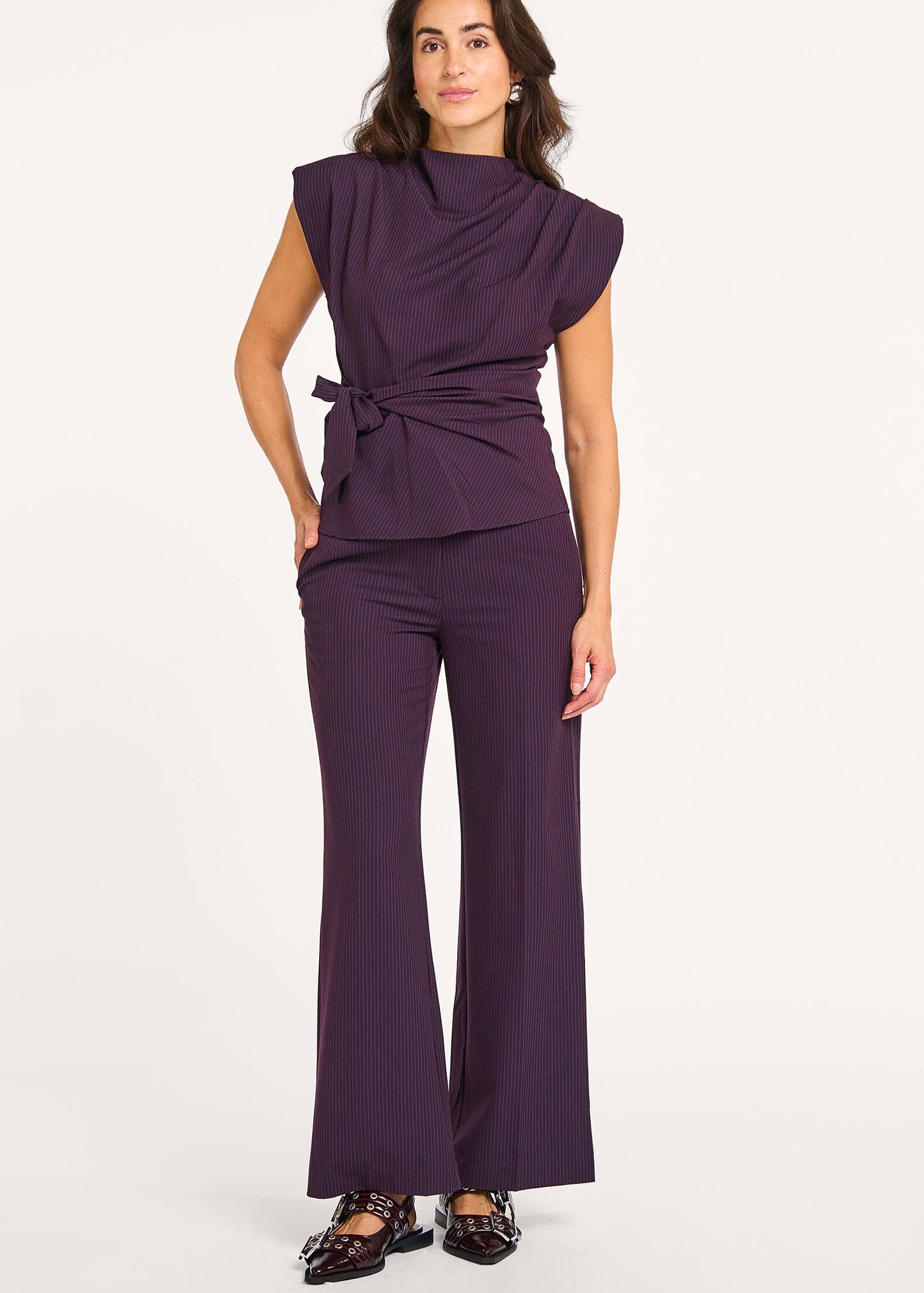 Co'Couture NolanCC Wide LL Pant Pluim