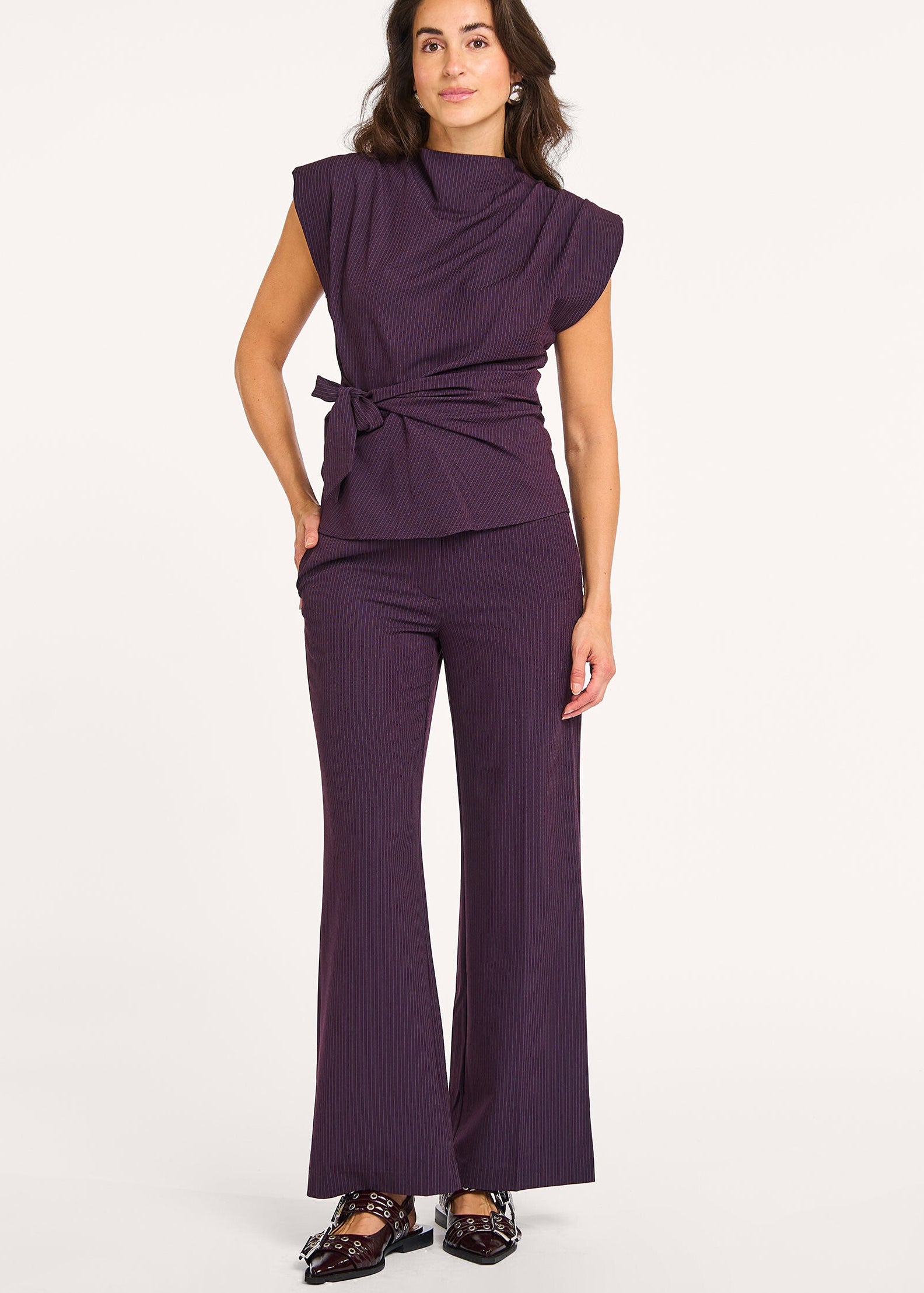 Co'Couture NolanCC Wide LL Pant Pluim