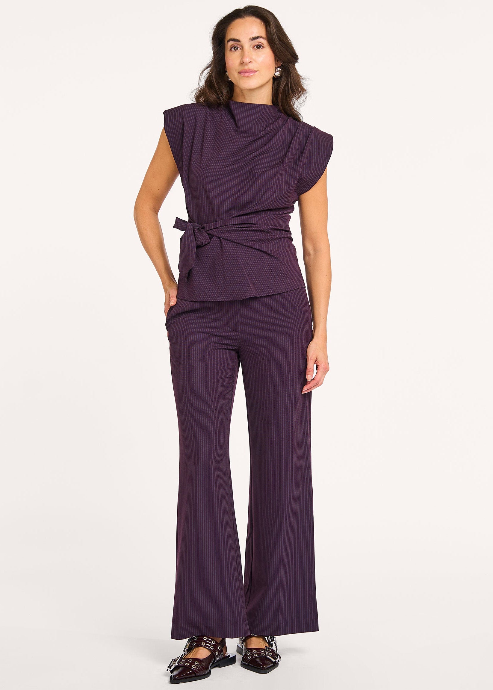 Co'Couture NolanCC Pleat Top Pluim