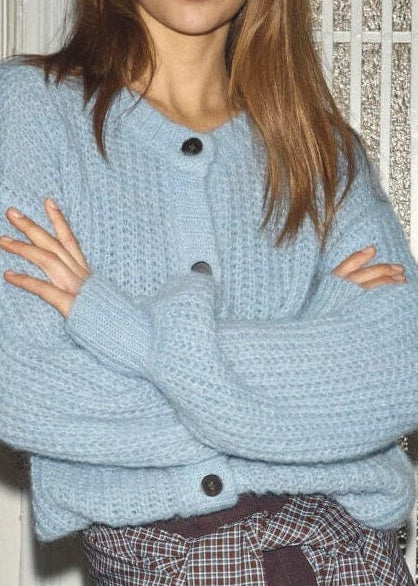 Co´Couture Rainacc Cardigan Pale Blue