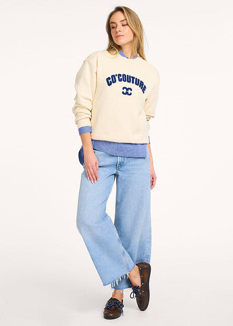 Co'Couture ZoeCC Sweat Zoe, cotton logo sweater Bone