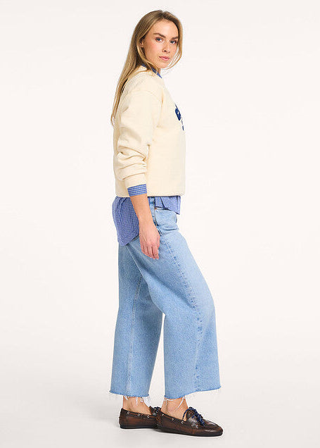 Co'Couture ZoeCC Sweat Zoe, cotton logo sweater Bone