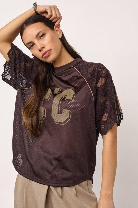 Co´Couture Treycc Logo Lace Tee