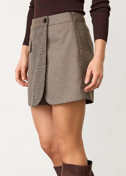 Co'Couture Veyacc Check Wrap Skort&nbsp;