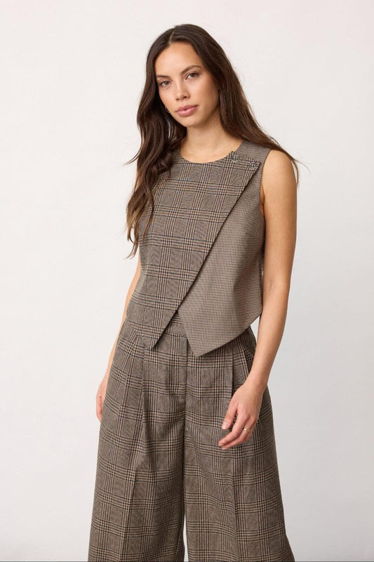 Co'Couture Veyacc Check Wrap Vest