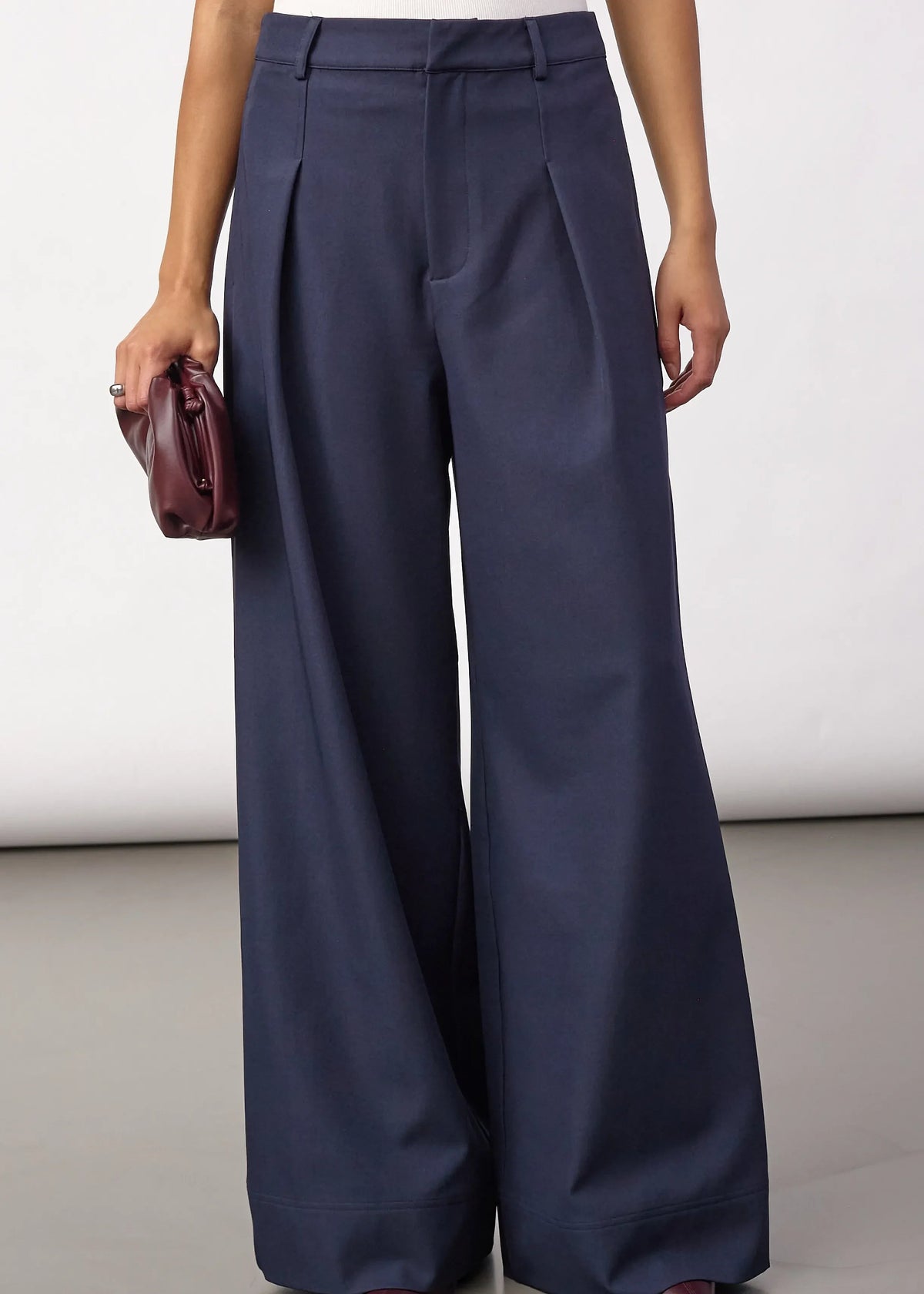 Co' Couture LunaCC Pleat Pant - Navy