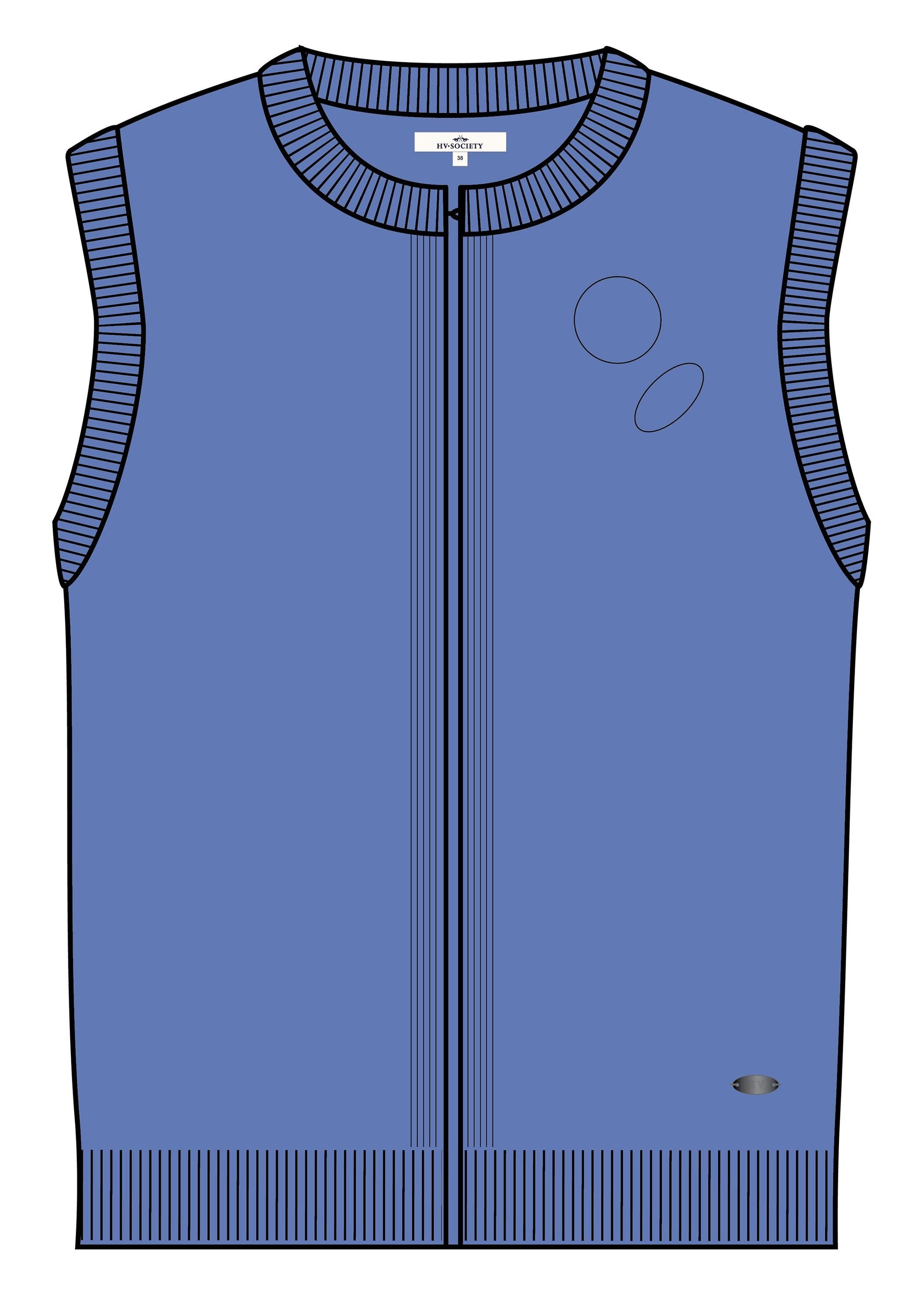 HV Society Cardigan HVSNova SKU royal blue