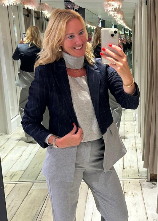 Lalotti ODILON Blazer Navy Stripe/014 Grey