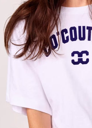 Co'Couture T-shirt White -Blue