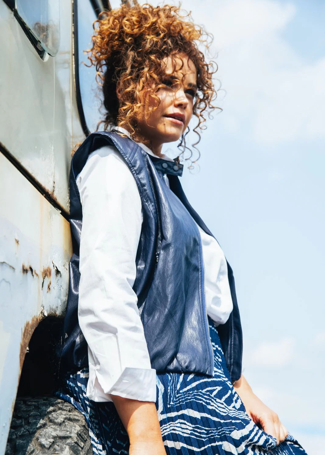 Label Dot Lotte Vegan Leather | Donker blauw