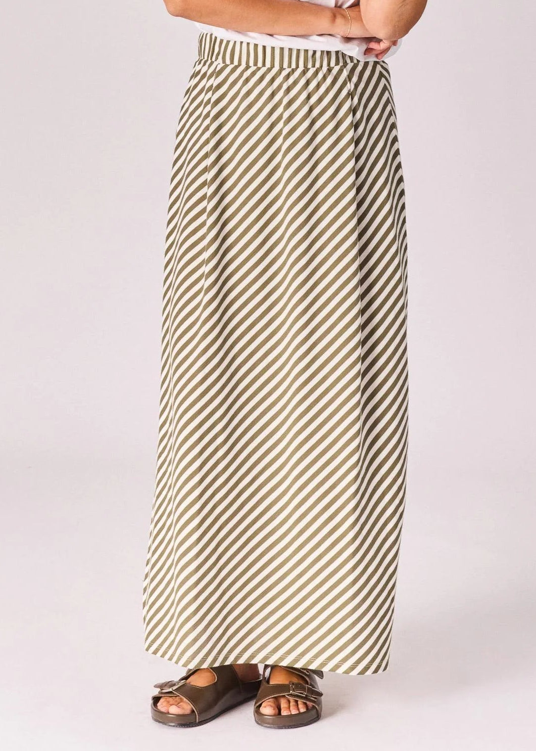 Lalotti Rok met streepjesmotief - Green stripe