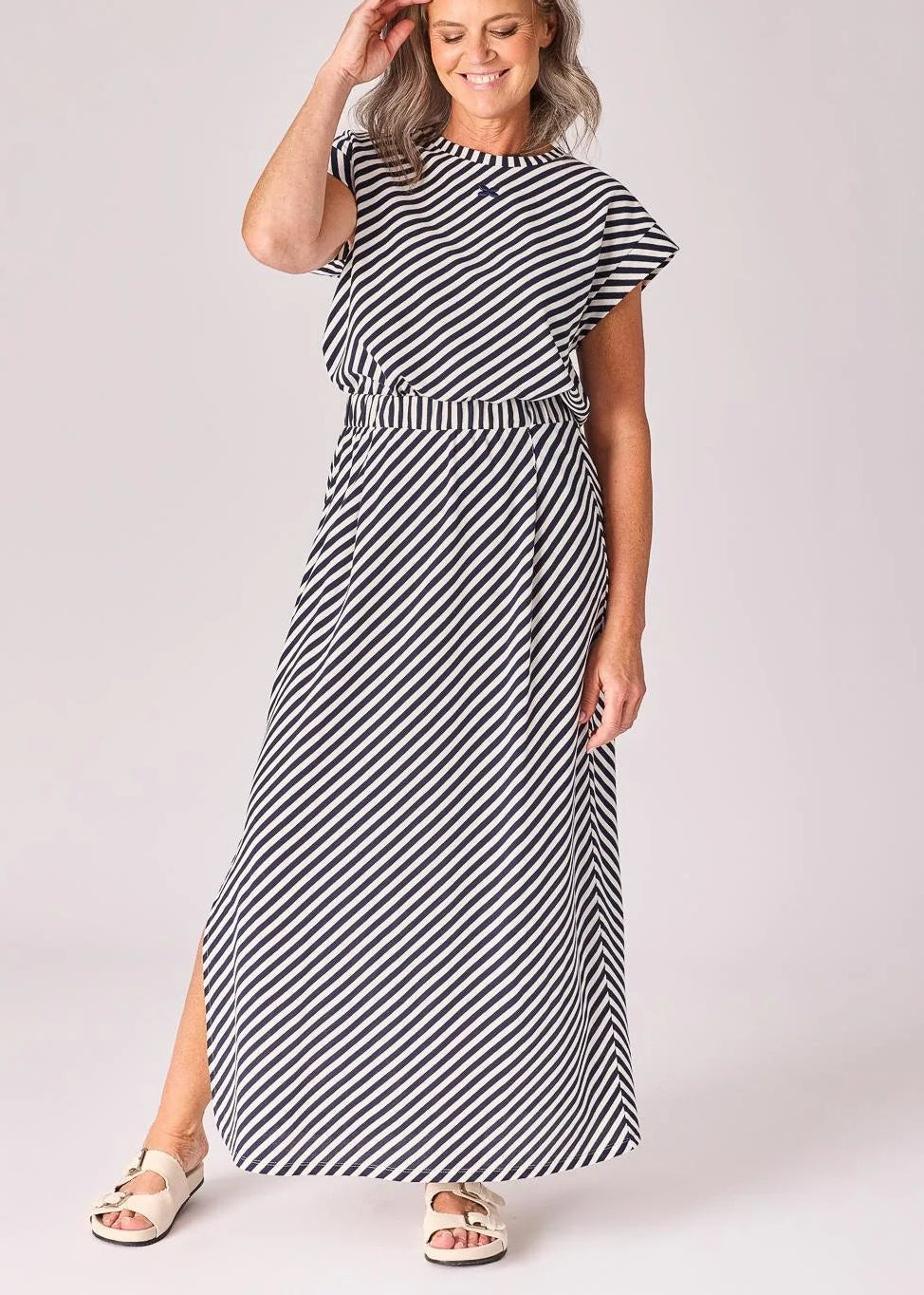 Lalotti Rok met streepjesmotief - Navy stripe