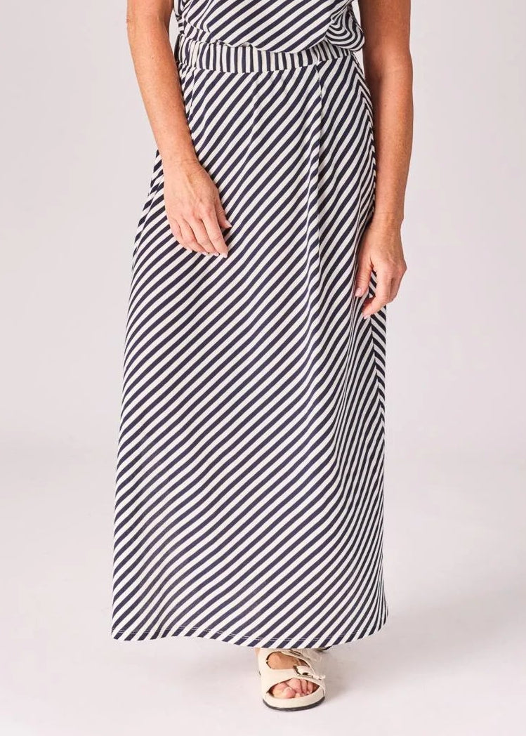 Lalotti Rok met streepjesmotief - Navy stripe