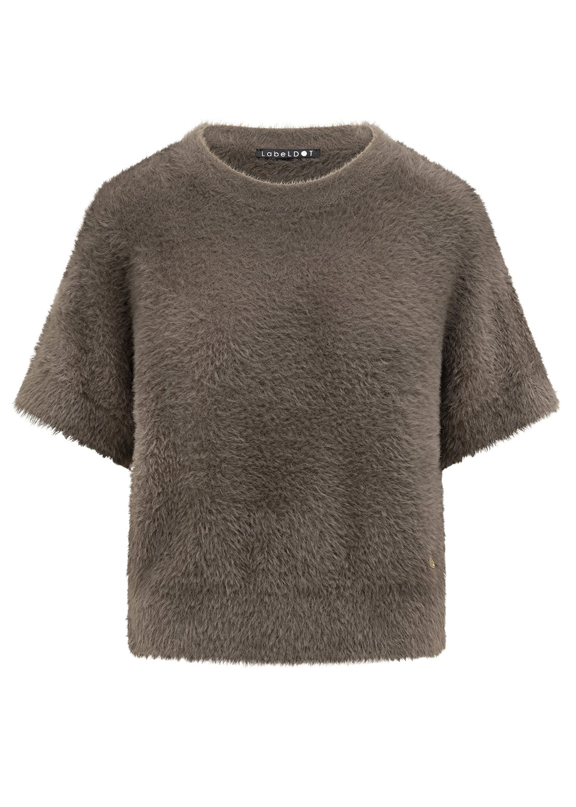 Label Dot pullover Nerina Groen en Off white