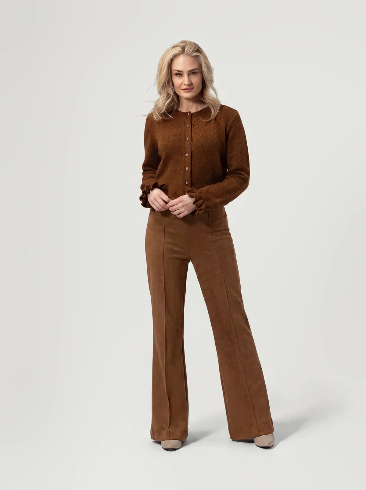 BR&DY Sage Pants | Brown, Cognac en Army