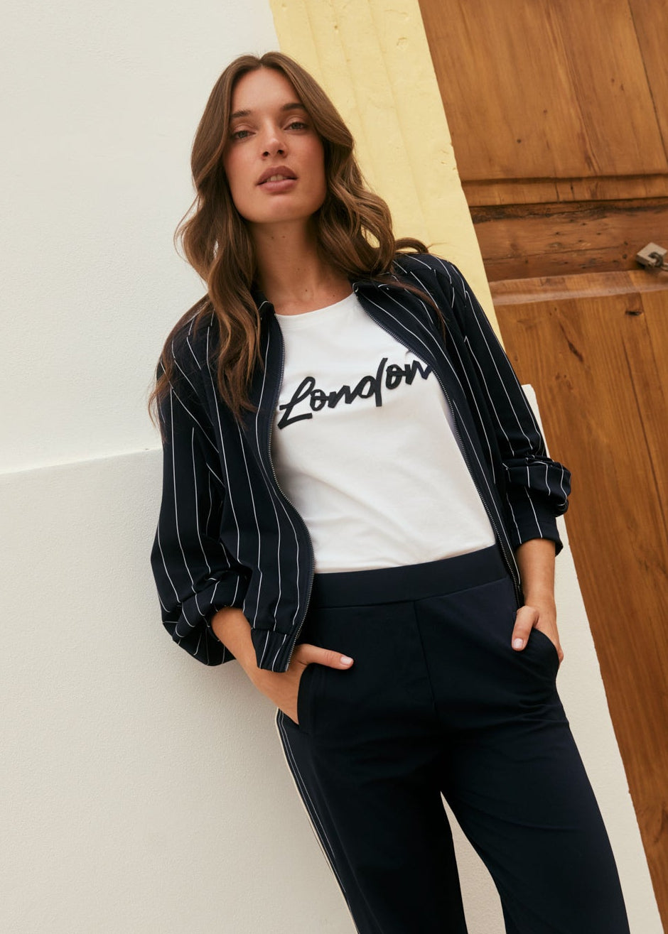 Lady Day – Cassy Jacket – Blue/Simple white