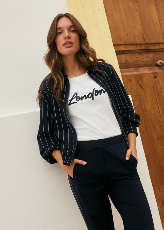 Lady Day – Cassy Jacket – Blue/Simple white